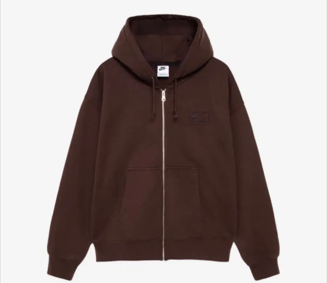 (xs) 나이키 스투시 스톤 워시드 플리스 집 후디 집업 다크 신더 상품이미지1