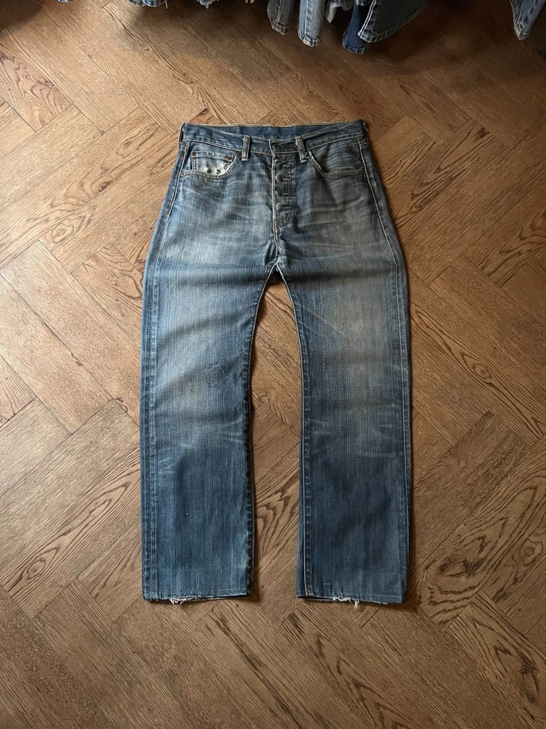 [31]리바이스 유럽 501 빈티지 워싱 데님 팬츠 상품이미지1