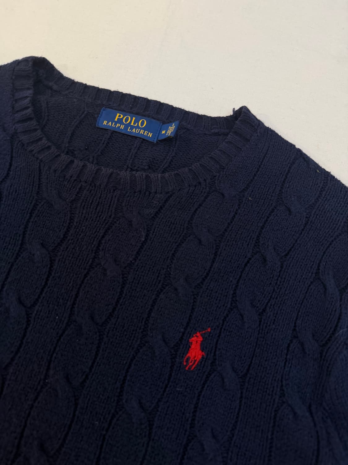 폴로 랄프로렌 꽈배기 케이블니트 네이비 상품이미지2