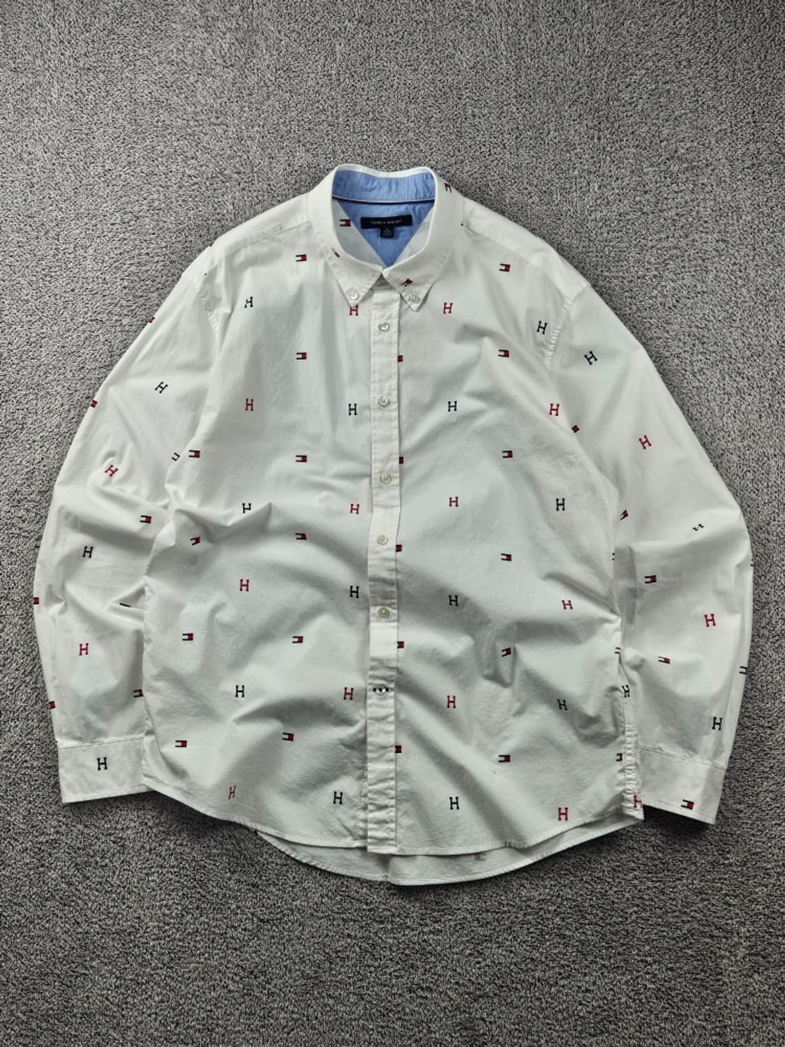 타미힐피거 스펠 로고 패턴 코튼 셔츠 ( XL ) / 11081 상품이미지1
