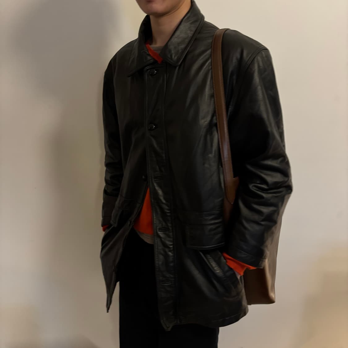 vtg cowhide snap carcoat 상품이미지1