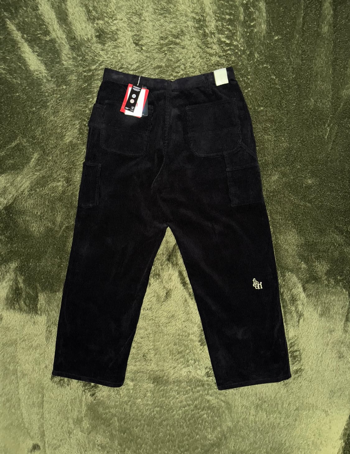 [XL] Fetch 페치 선데이 자수 로고 코듀로이 워크 팬츠 블랙 상품이미지8