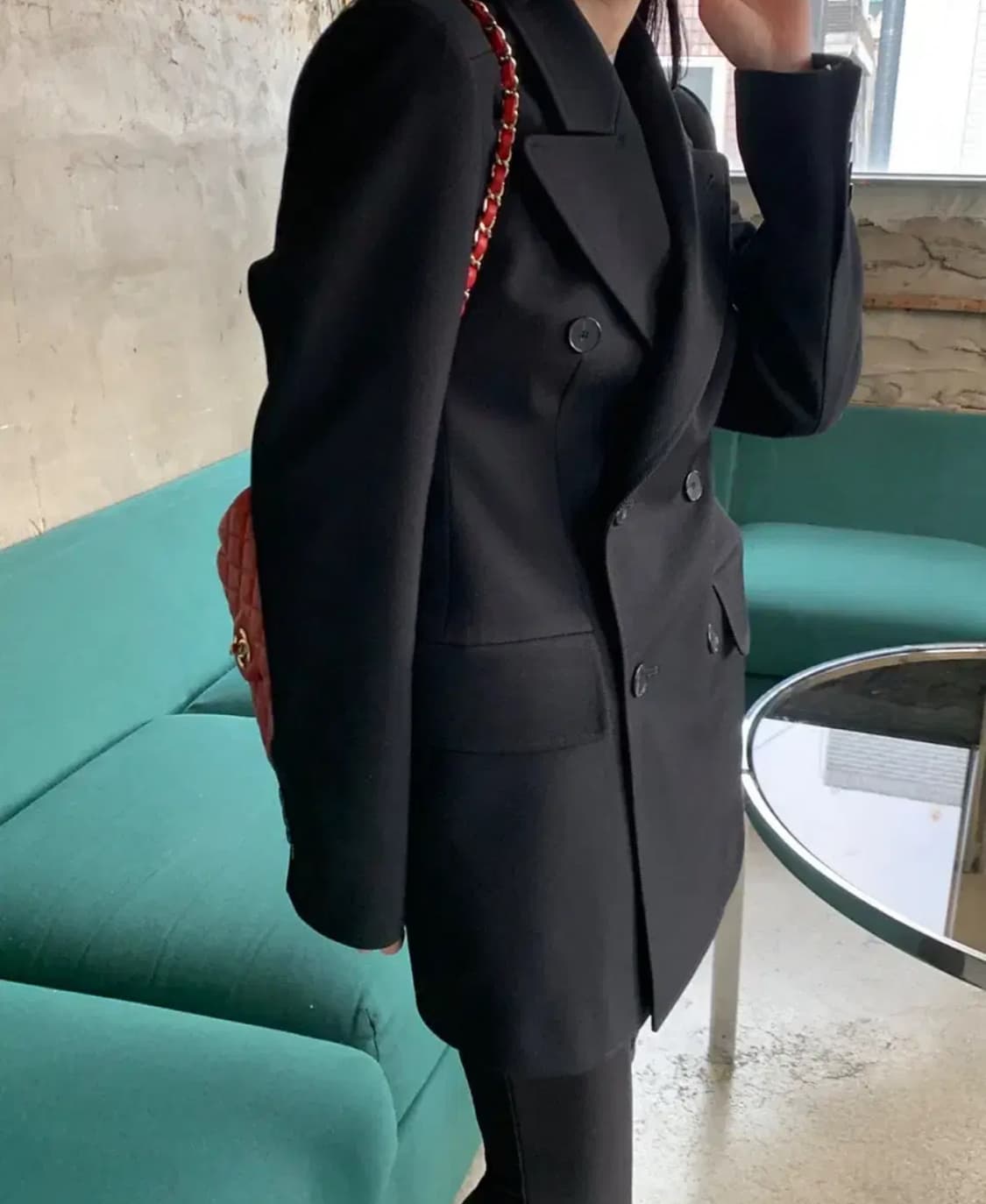 엘콤마 아워글래스 블랙자켓 새상품 상품이미지1