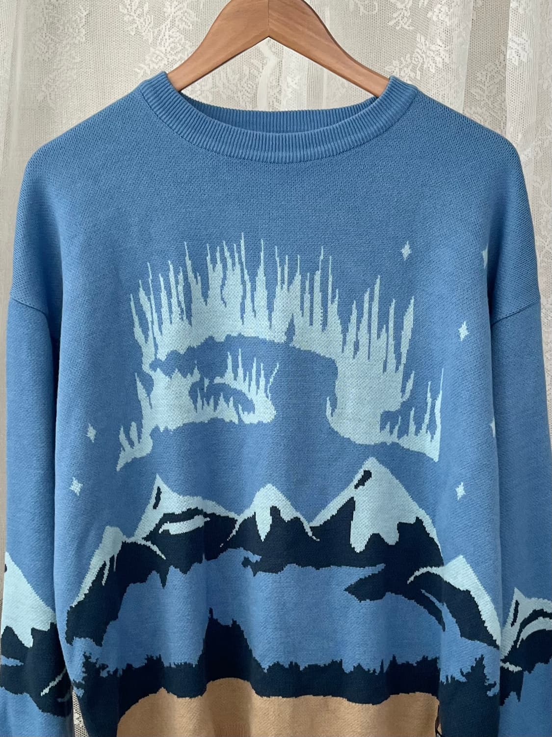 L) 크리틱 오로라 오버핏 니트 블루 상품이미지3