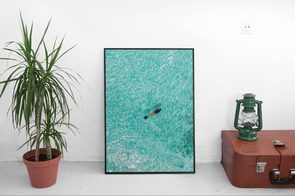 바다 여름 액자 대형 사이즈 50x70cm 요시고 스타일 상품이미지1
