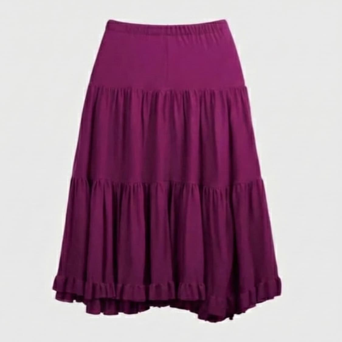 COSMOSS frill tiered midi skirt MAGENTA 상품이미지2