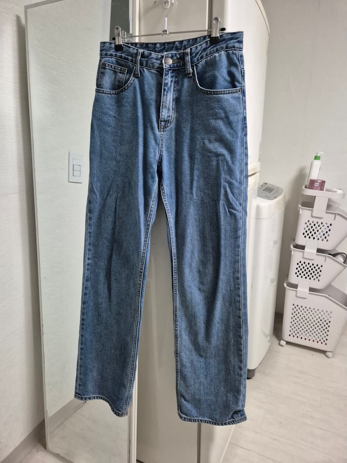 스파오 롱 청바지 중청데님 상품이미지2