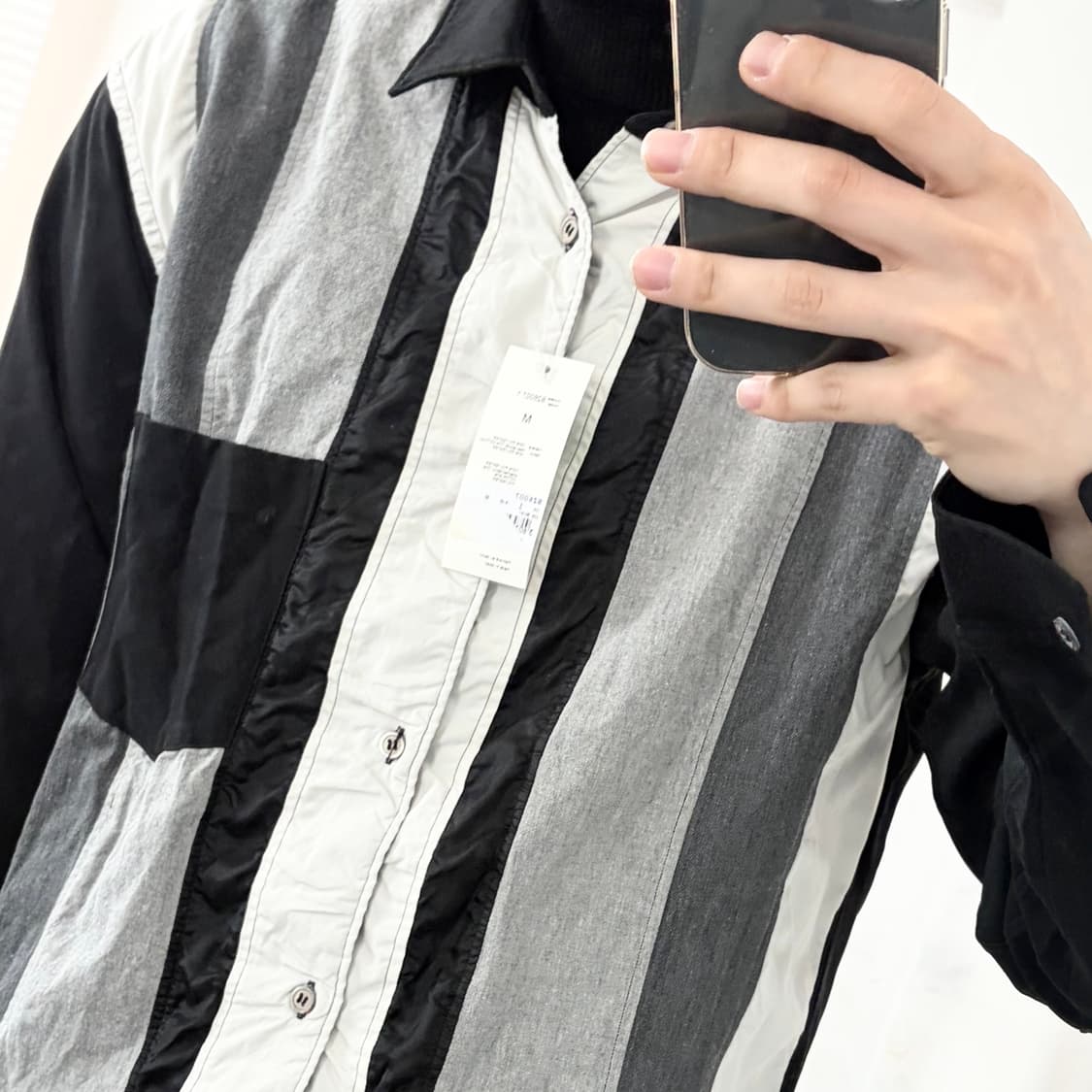 (데드스탁) 꼼데가르송 셔츠 패치워크 셔츠 상품이미지3