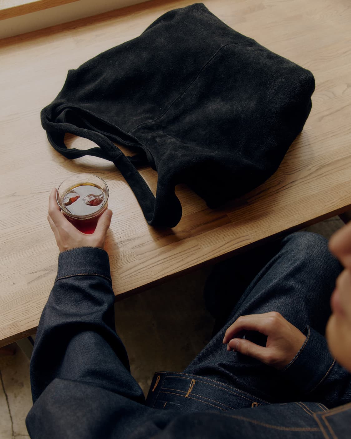 마지언타이틀 스웨이드 토트백 상품이미지5