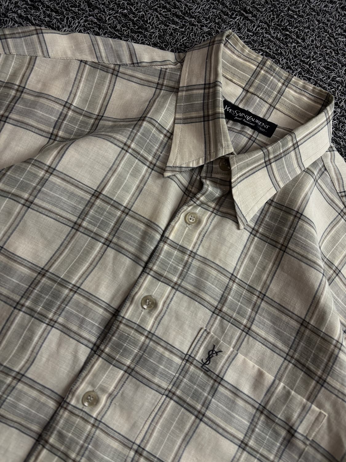 90s YSL 입생로랑 로고 패턴 셔츠 3738 상품이미지3