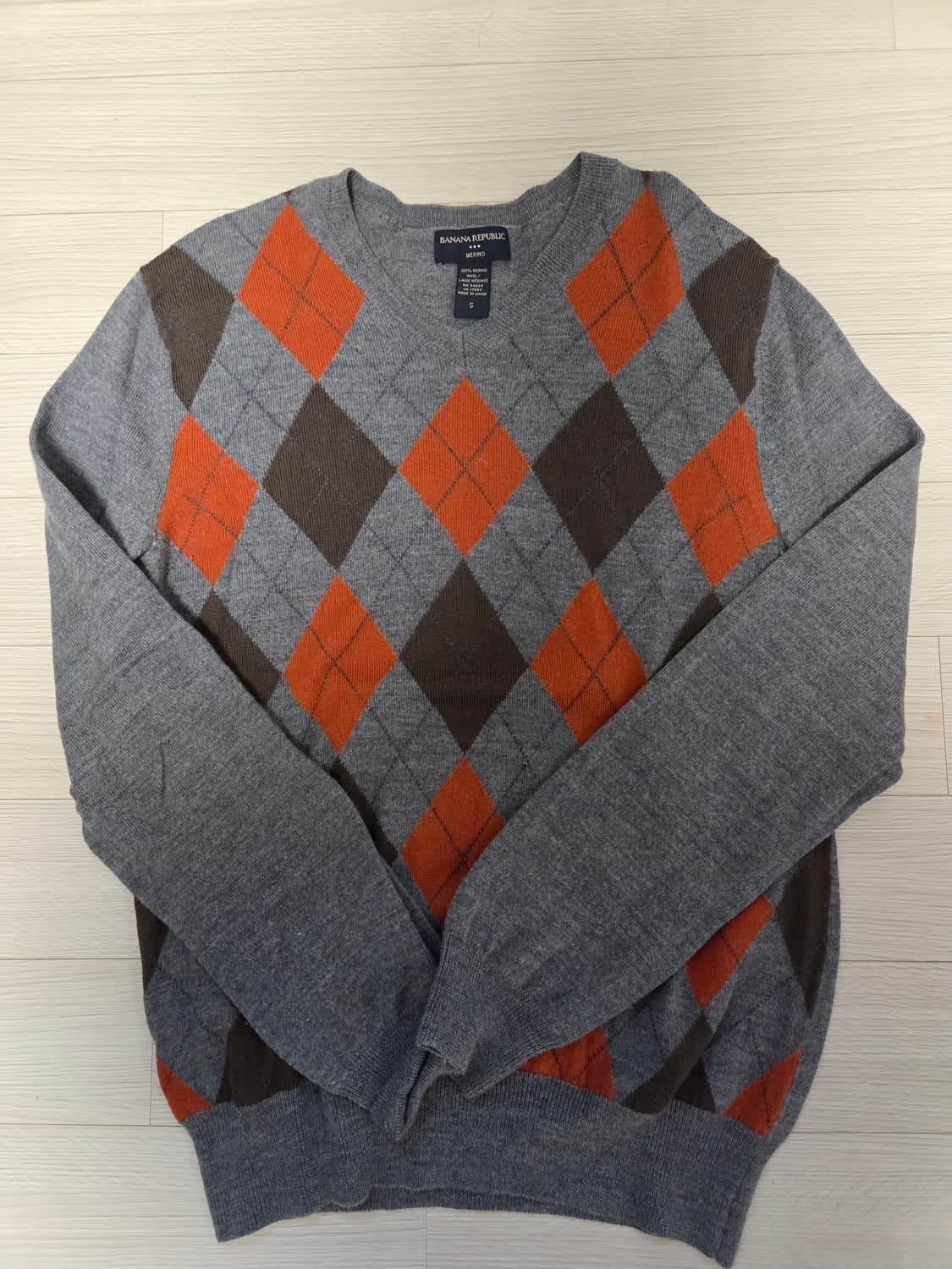 바나나리퍼블릭 아가일니트S 상품이미지1