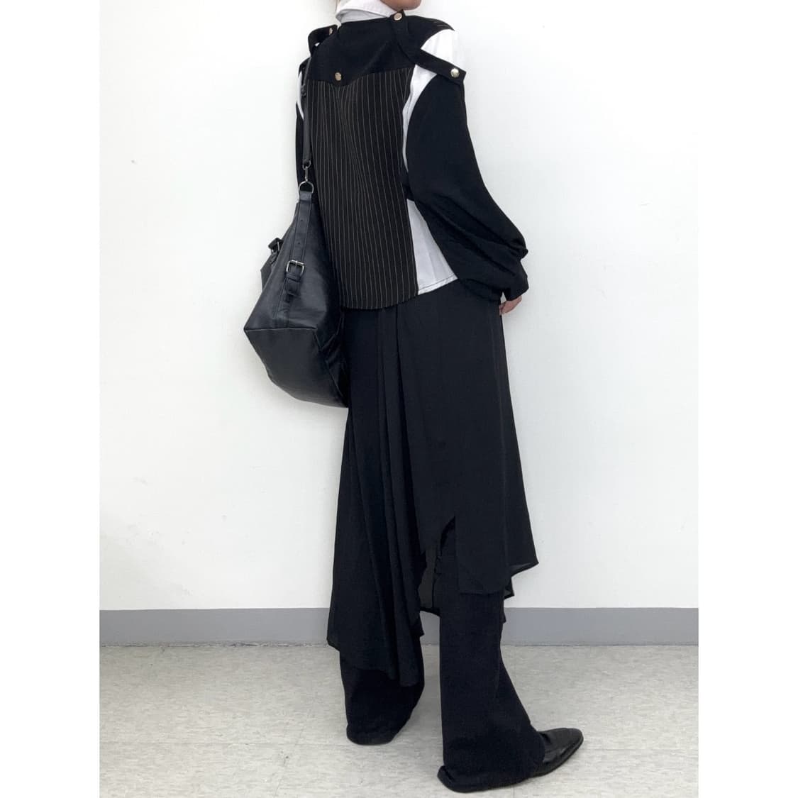 빈티지 블랙 쉬폰 스커트 상품이미지3