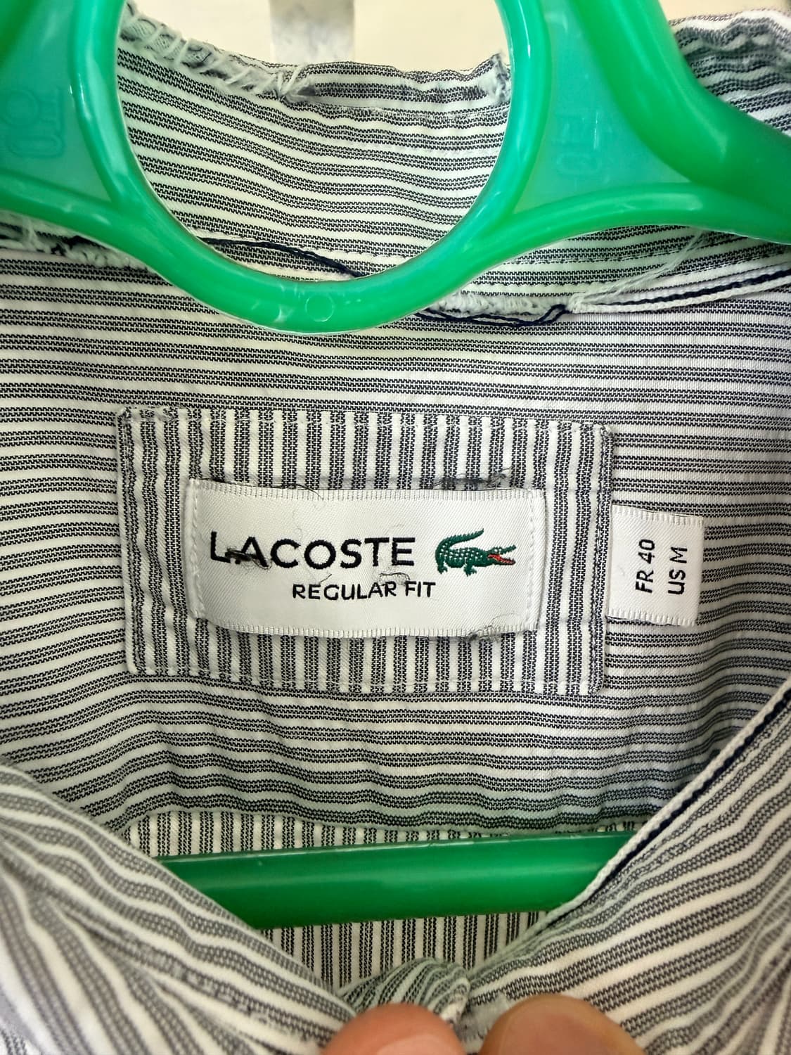 라코스테 스트라이프 반팔 셔츠 상품이미지4