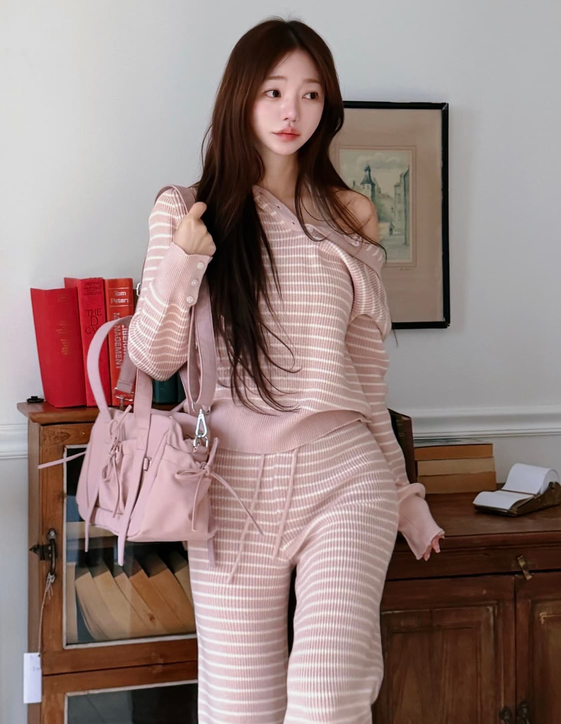 카인다미 투웨이 스트라이프 셋업 상품이미지2