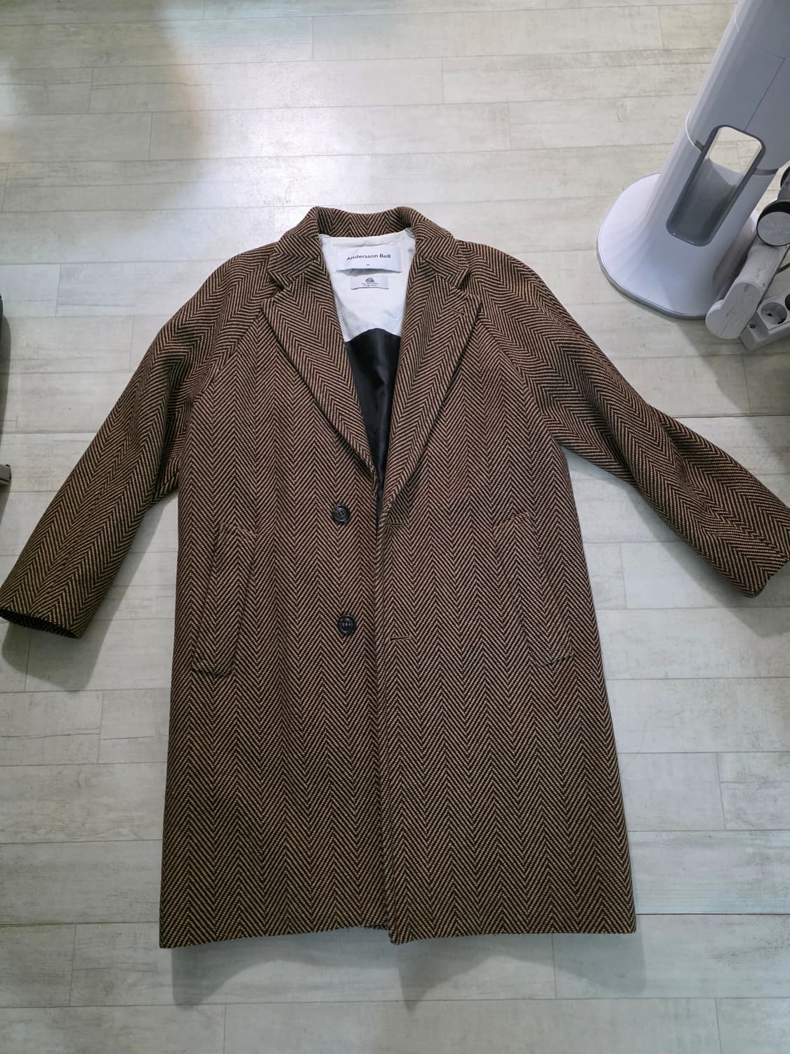 앤더슨벨 미구엘 헤링본 오버 코트 M 상품이미지1