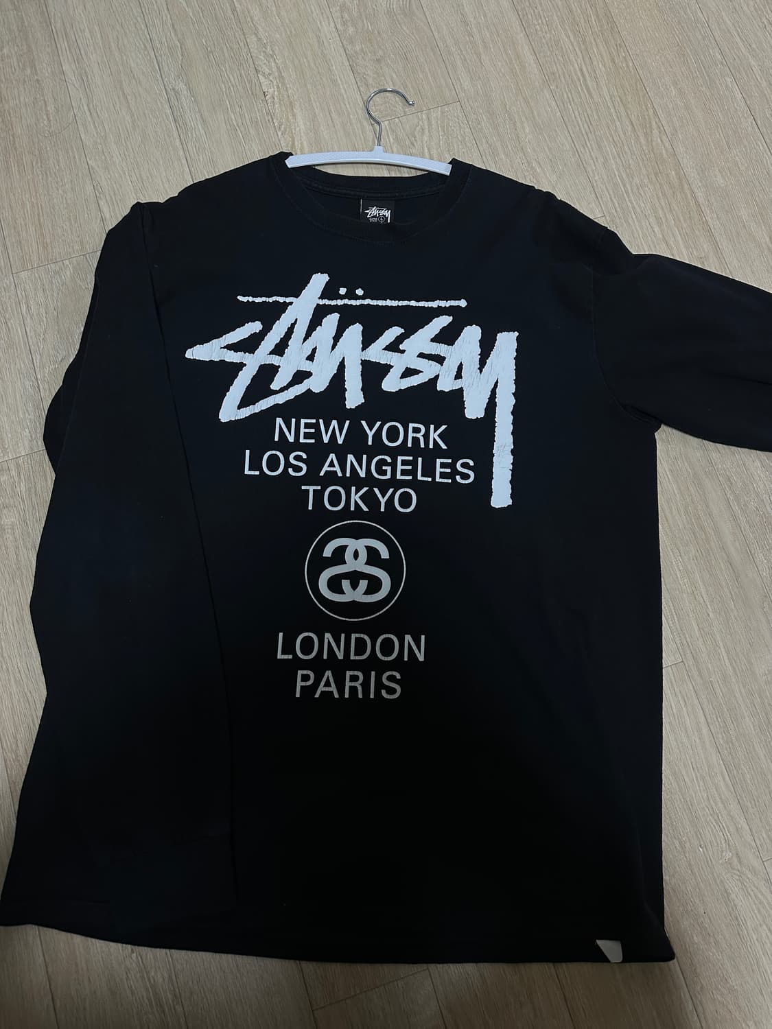 스투시 월드투어 롱슬리브 티셔츠 블랙 2023 상품이미지2