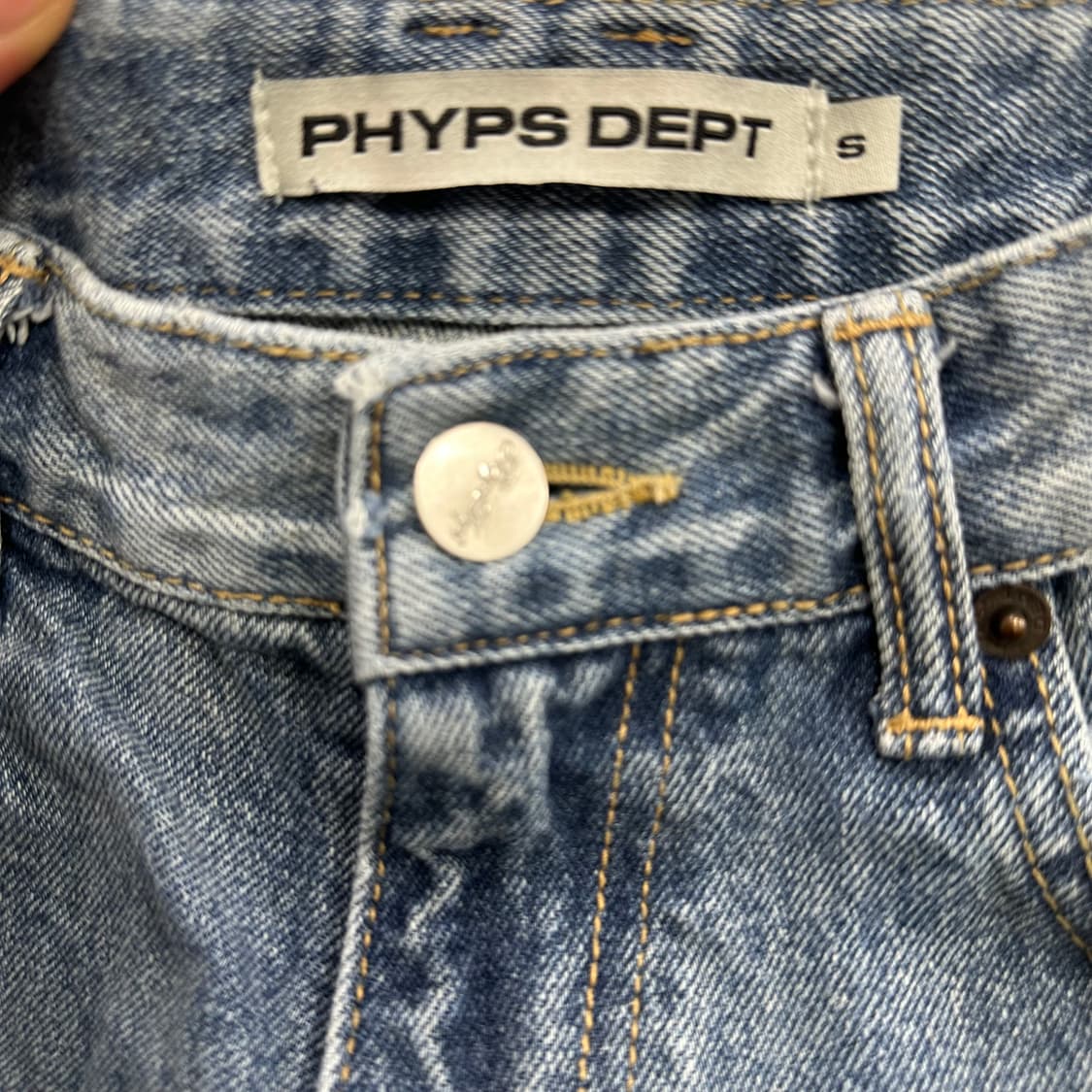 PHYPS 디테일 와이드 데님 상품이미지6