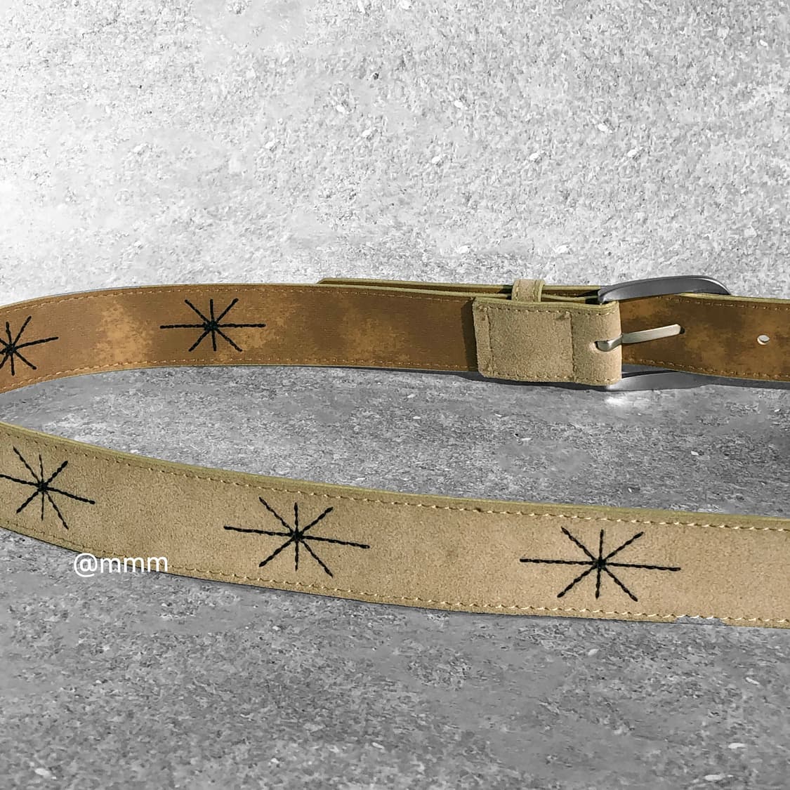 [Unisex] 스웨이드 별빛 자수 벨트 3컬러 상품이미지6