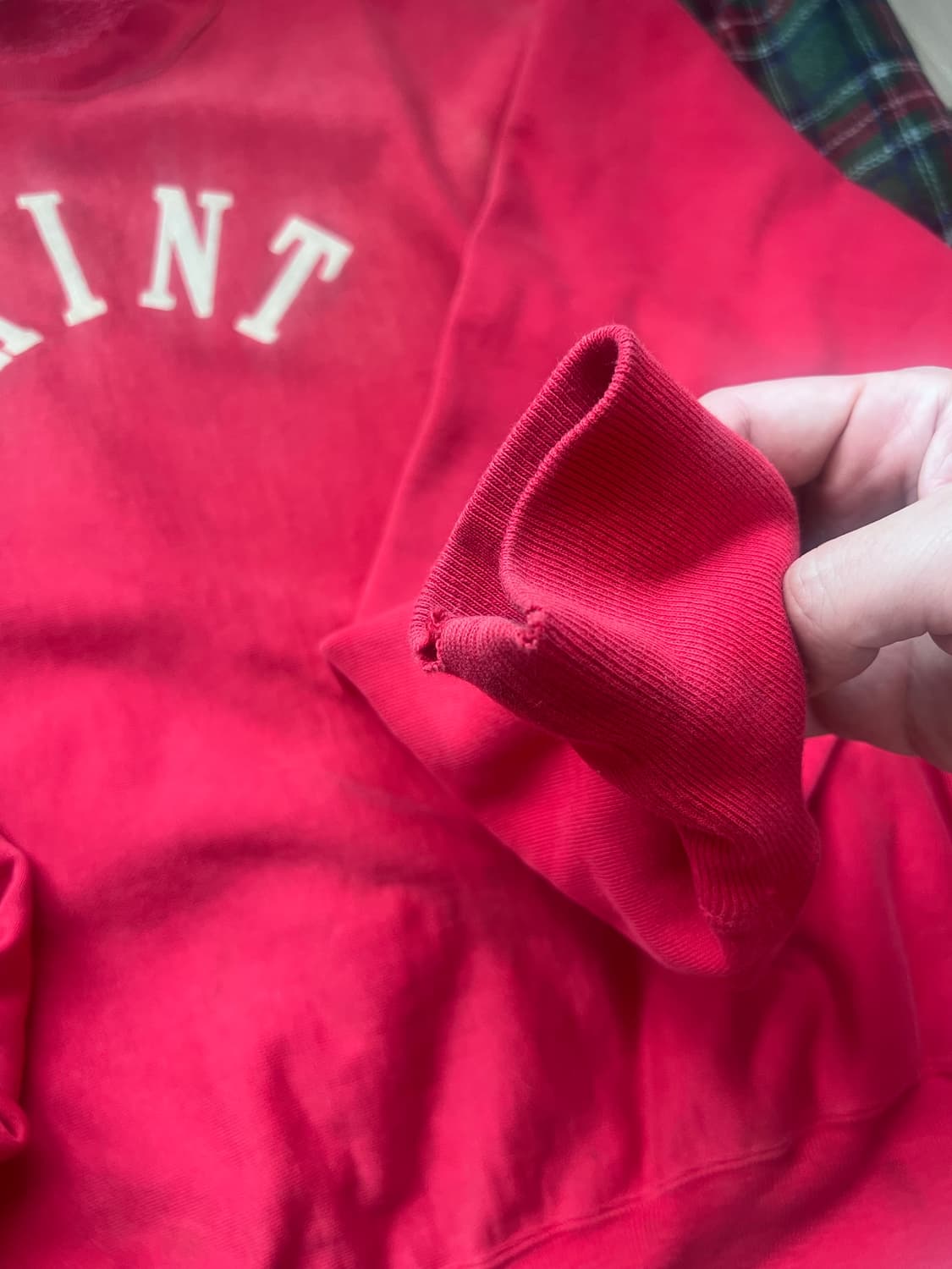 [XL] 세인트미카엘 챔피온 오마주 faith 스웻셔츠 레드 상품이미지7