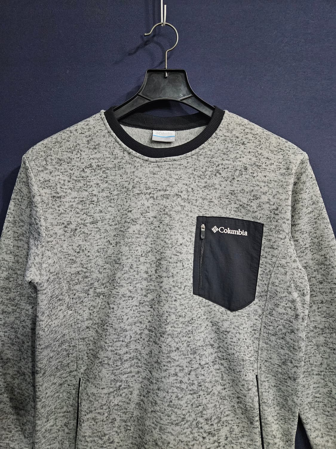 콜롬비아 멜란지 그레이 남성 95 기모 포켓 긴팔티  상품이미지7