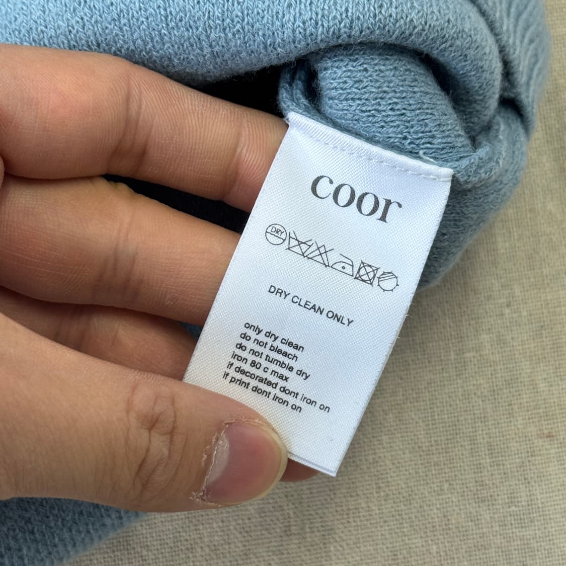 쿠어 캐시미어 소라 니트 S 상품이미지5