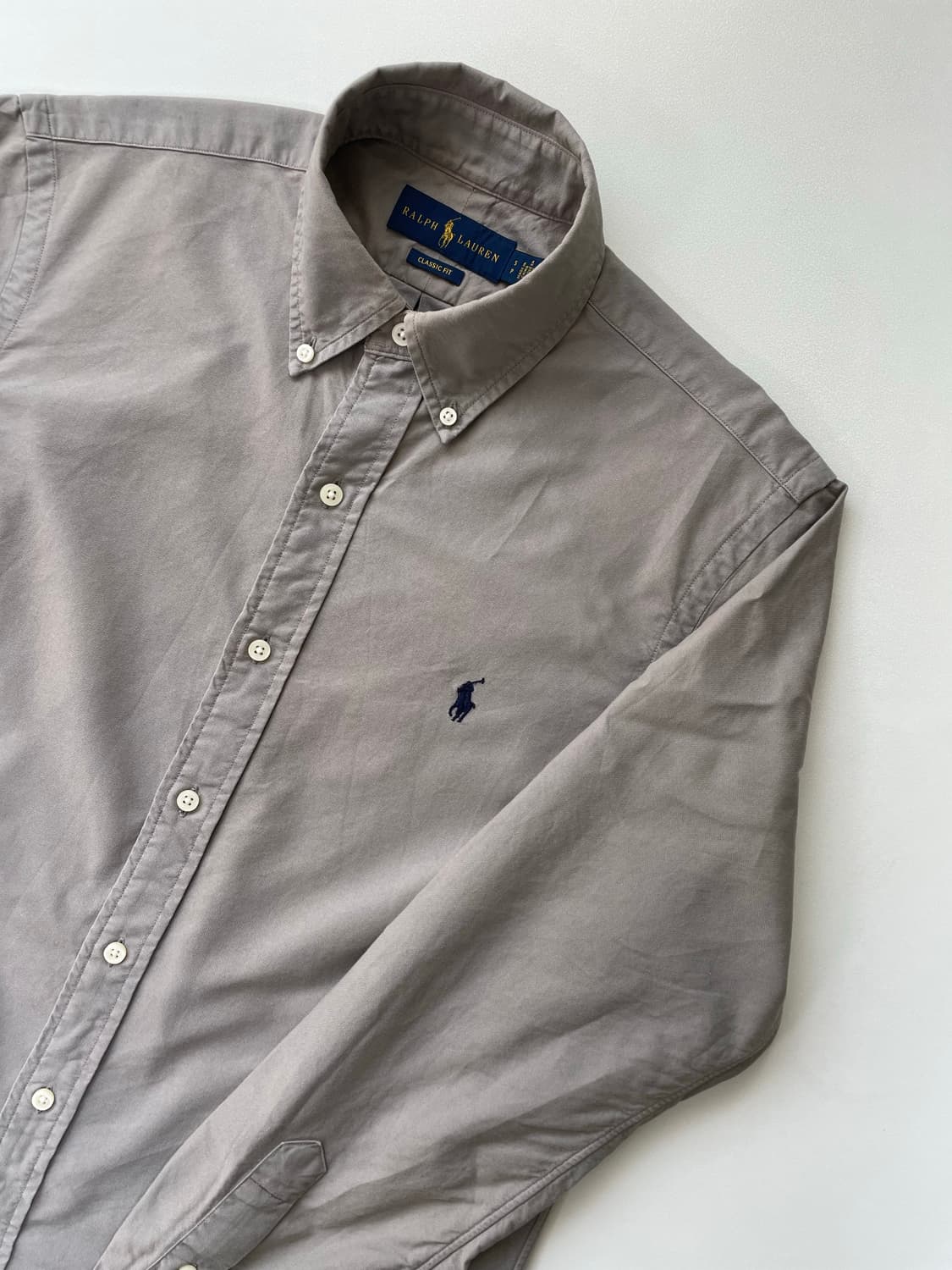 [S] 폴로 랄프로렌 가먼트다이 자수로고 옥스포드 셔츠 QR인증 상품이미지3