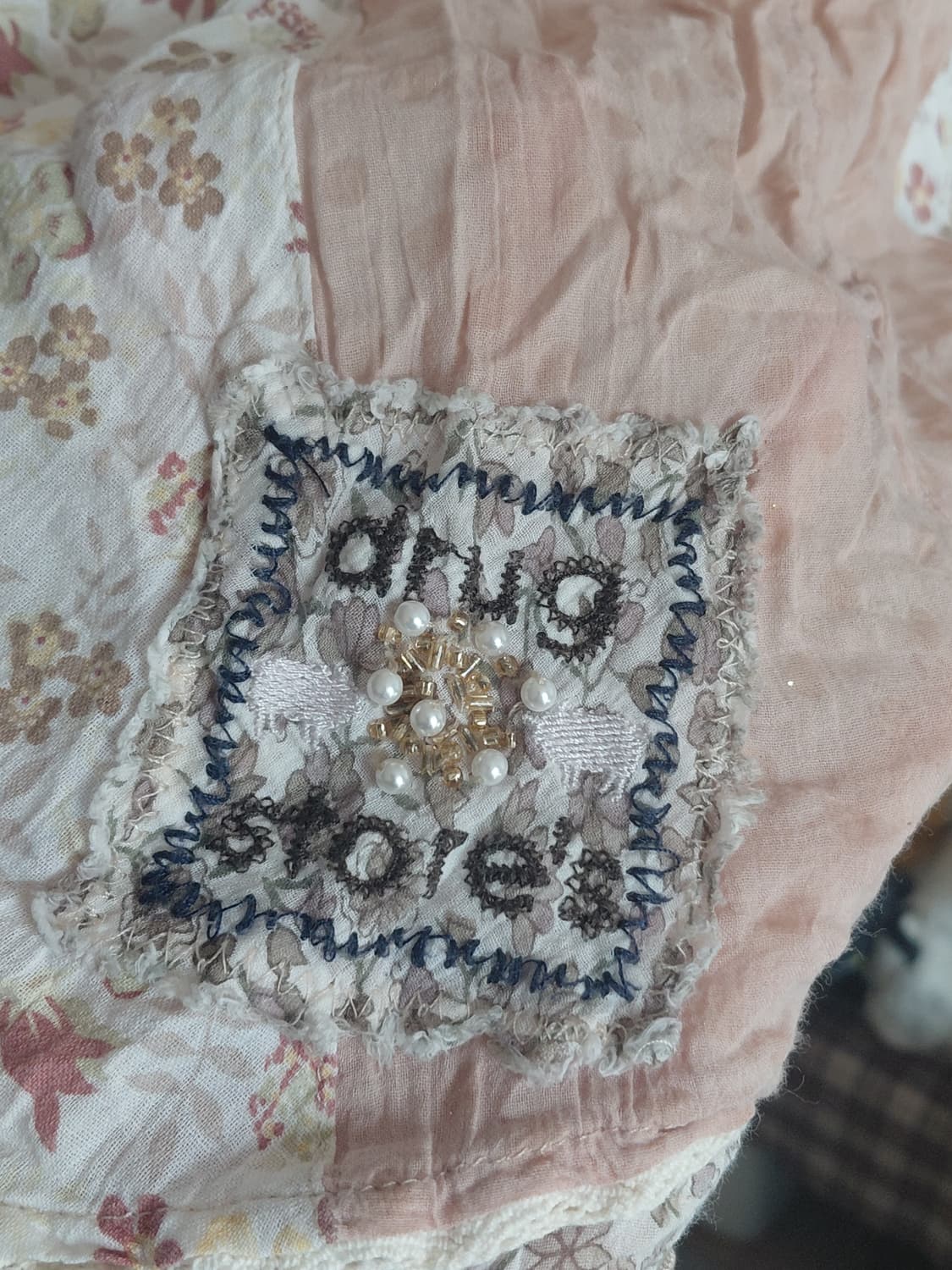 [일본빈티지] 빈티지 플라워 반팔 블라우스 핑크 상품이미지2