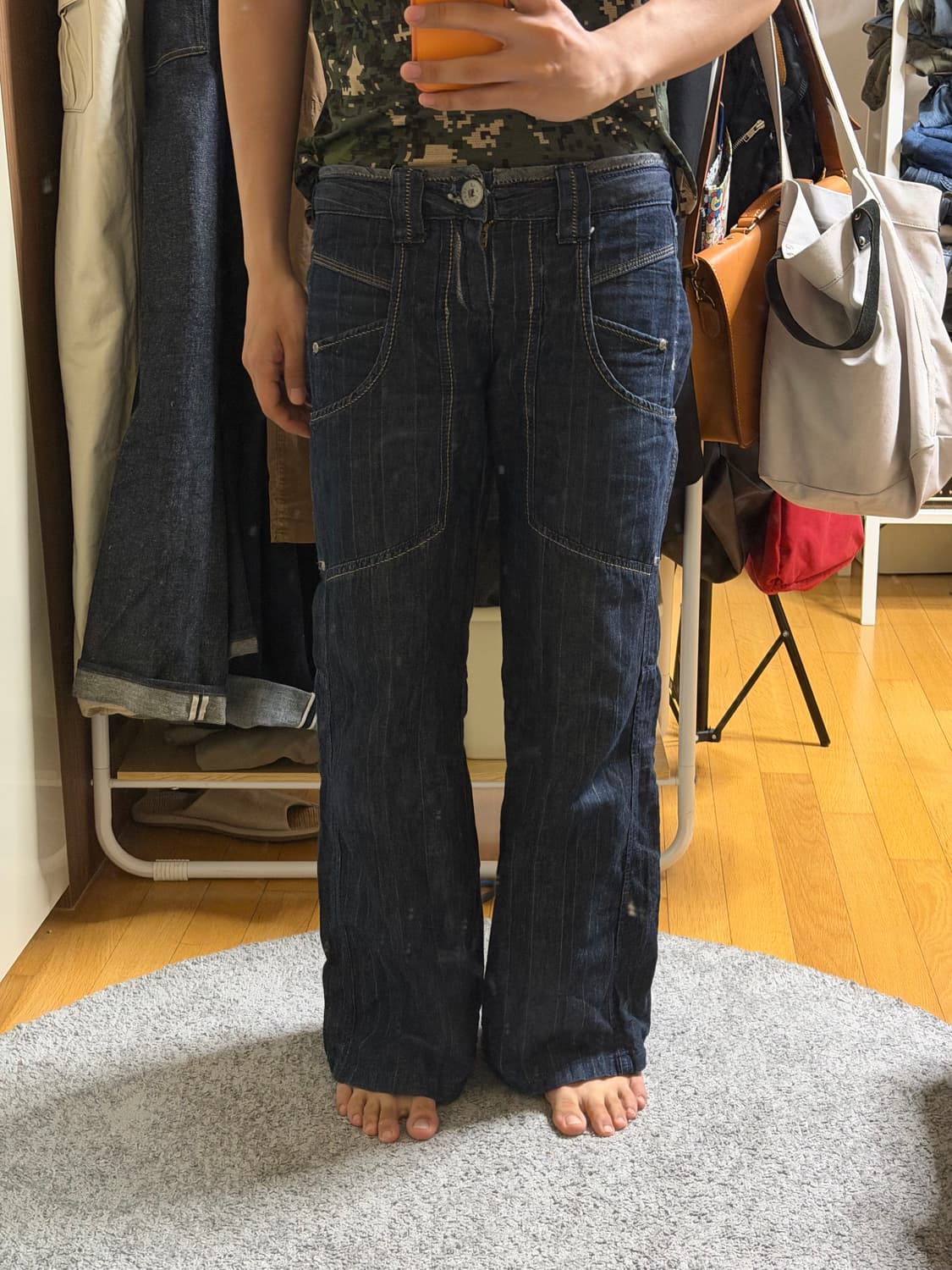 90s 마리떼 프랑소와 저버 로우웨스트 부츠컷진 상품이미지2