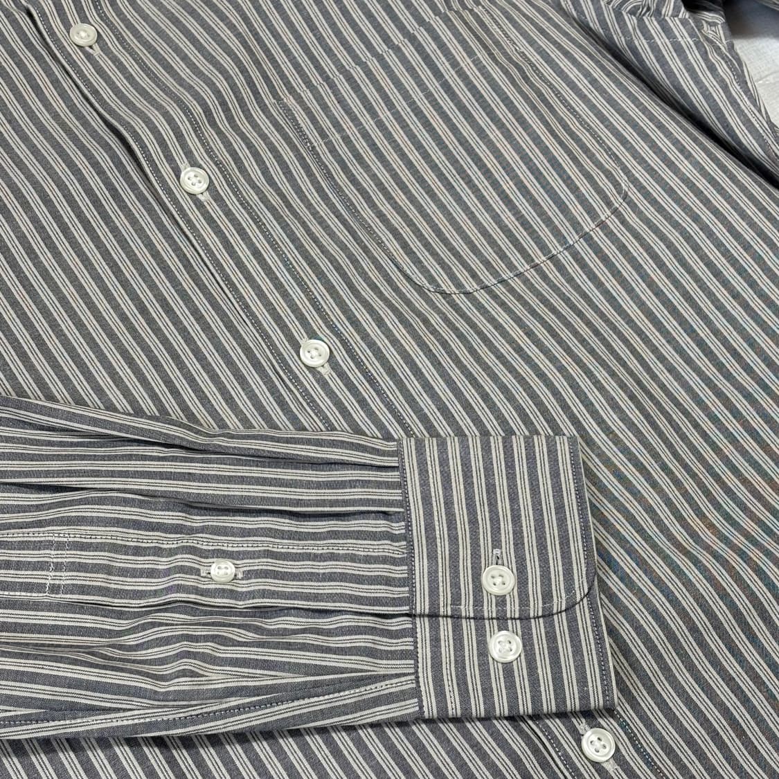 무인양품 워싱 브로드 레귤러 칼라 긴소매 셔츠 (새상품/남녀공용) 상품이미지3