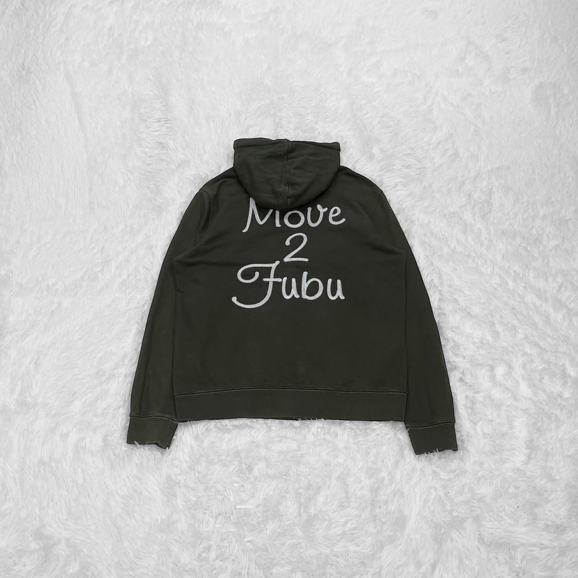 후부 Fubu 프레첼 로고 후드집업 카키 상품이미지3