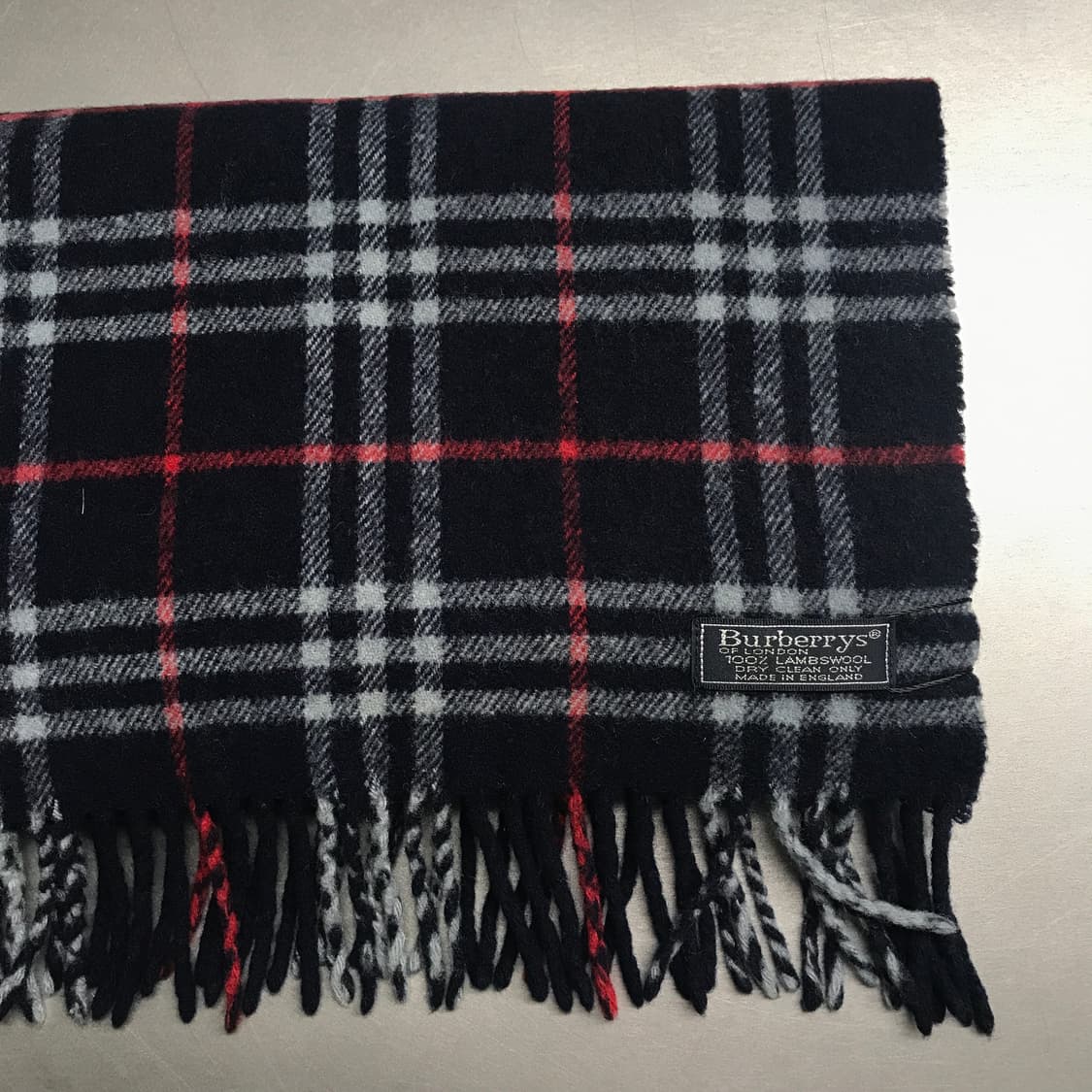 버버리 정품 램스울 머플러 네이비 상품이미지3