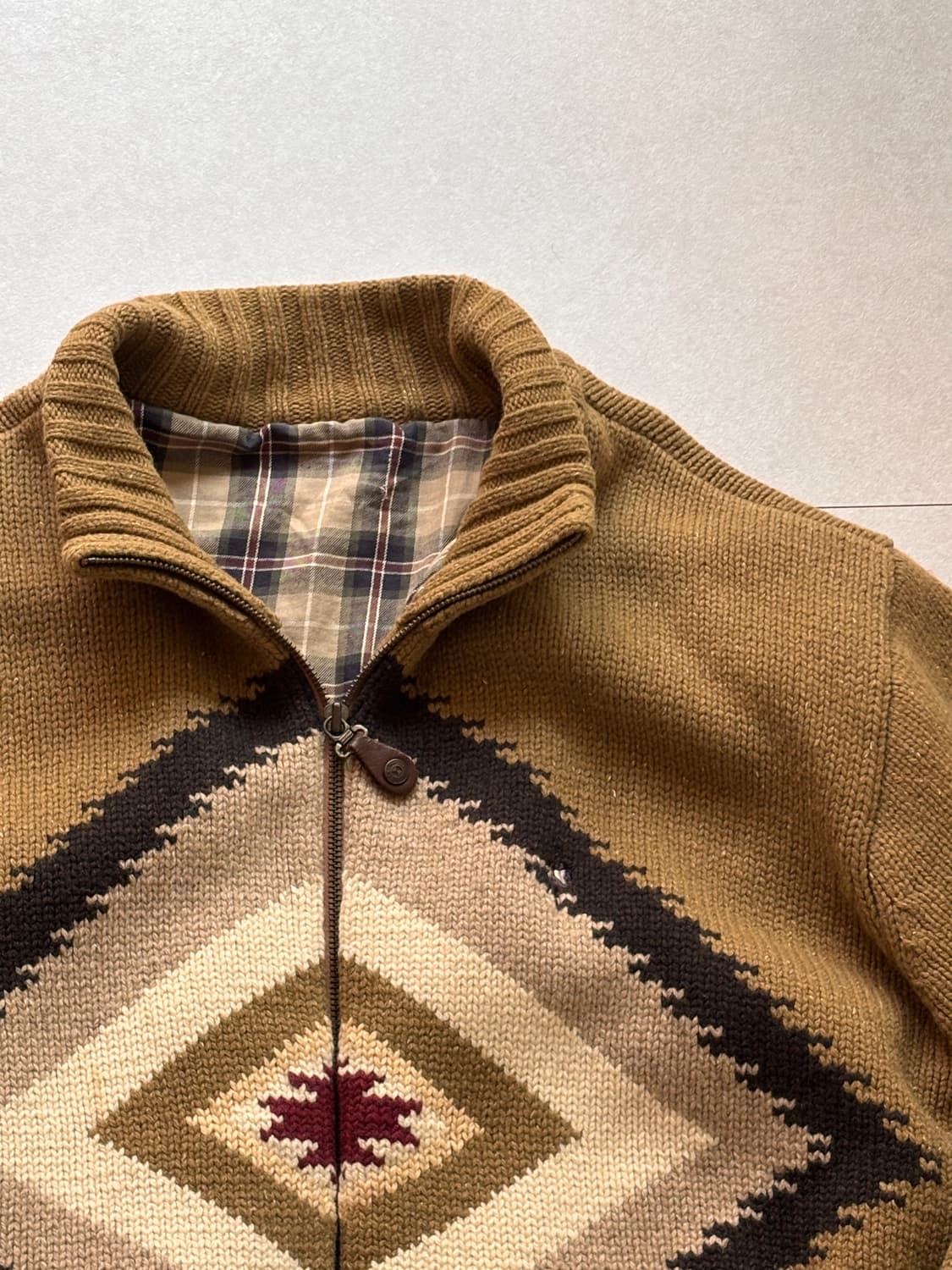 올젠 코위찬 스타일 나바호 패턴 집업 니트 (두툼/빈티지) 상품이미지4