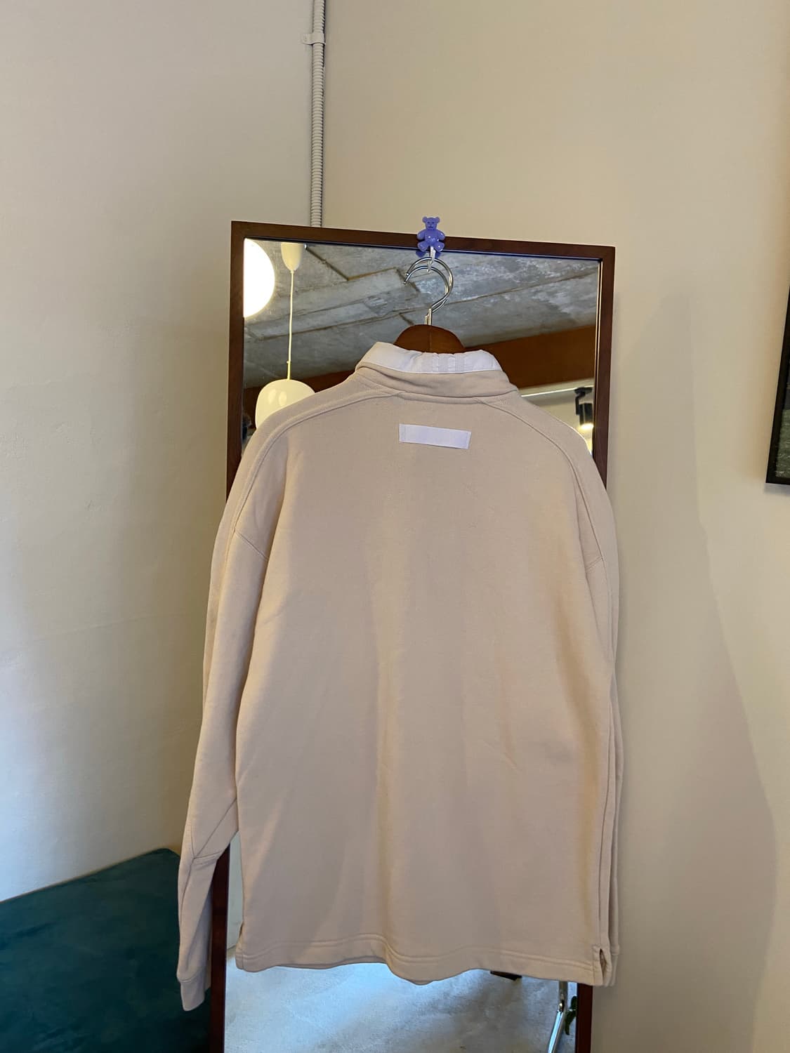 아디다스 하프집업 맨투맨 아이보리 상품이미지7