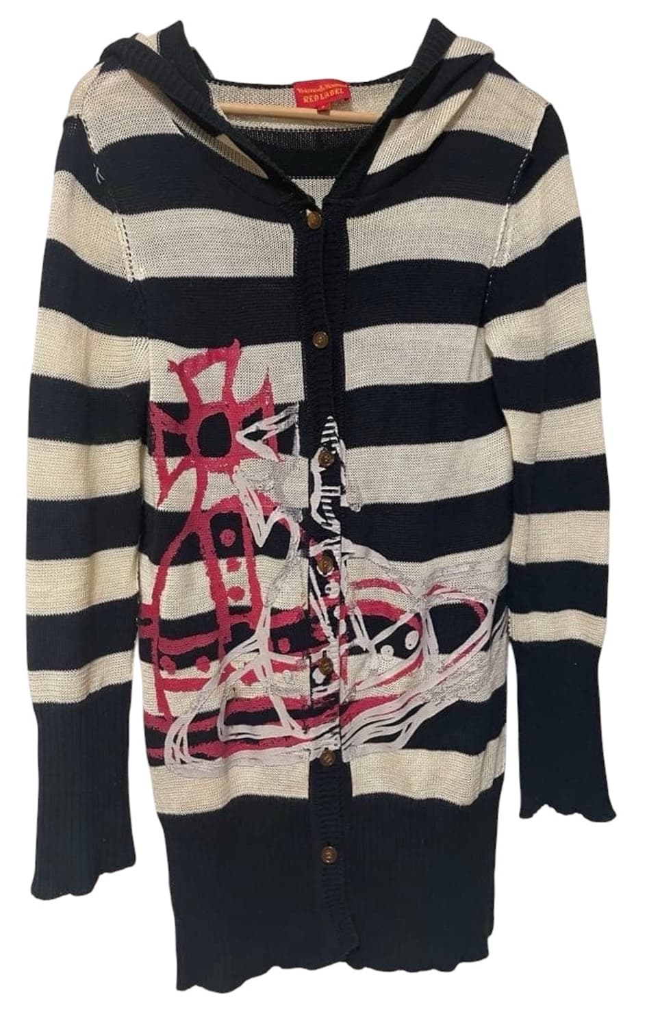 비비안웨스트우드 스트라이프 후드 가디건 상품이미지2