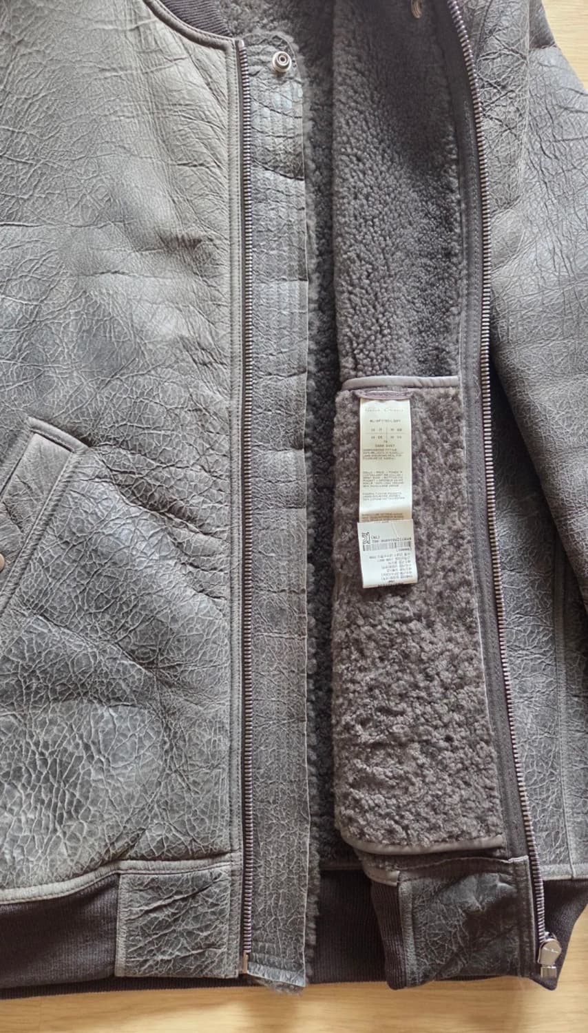 18FW 릭 오웬스 양가죽 레더 봄버 상품이미지5