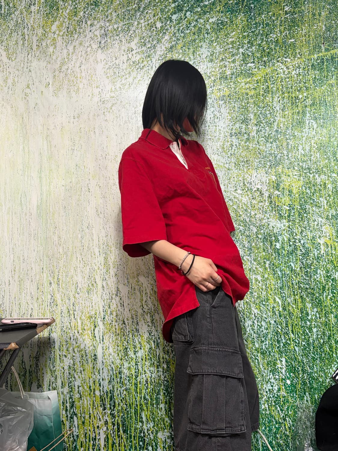 폴로 빅포니 치프키프 레드 럭비 반팔 카라 티셔츠 XL 상품이미지5