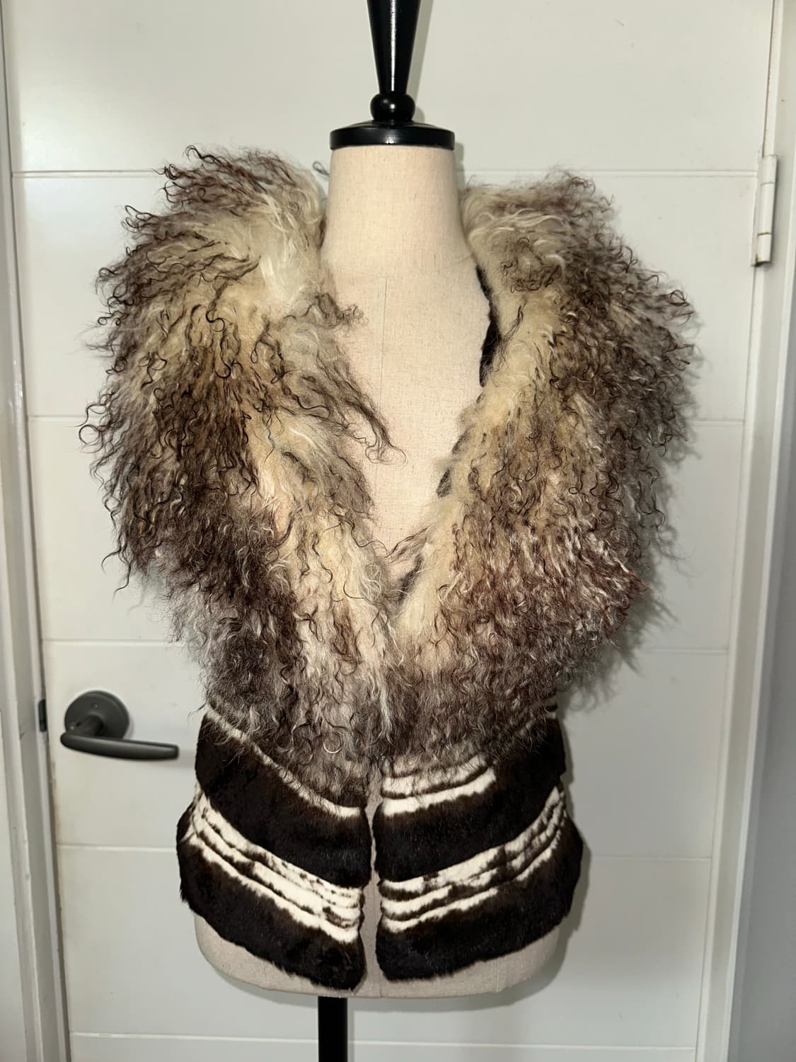빈티지 리얼 퍼 토끼털 조끼 상품이미지1