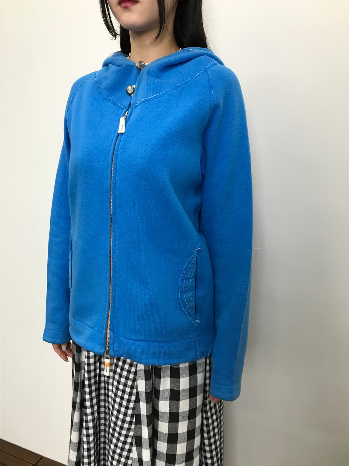 VM Sky Blue Cotton Zip Hoodie 상품이미지2