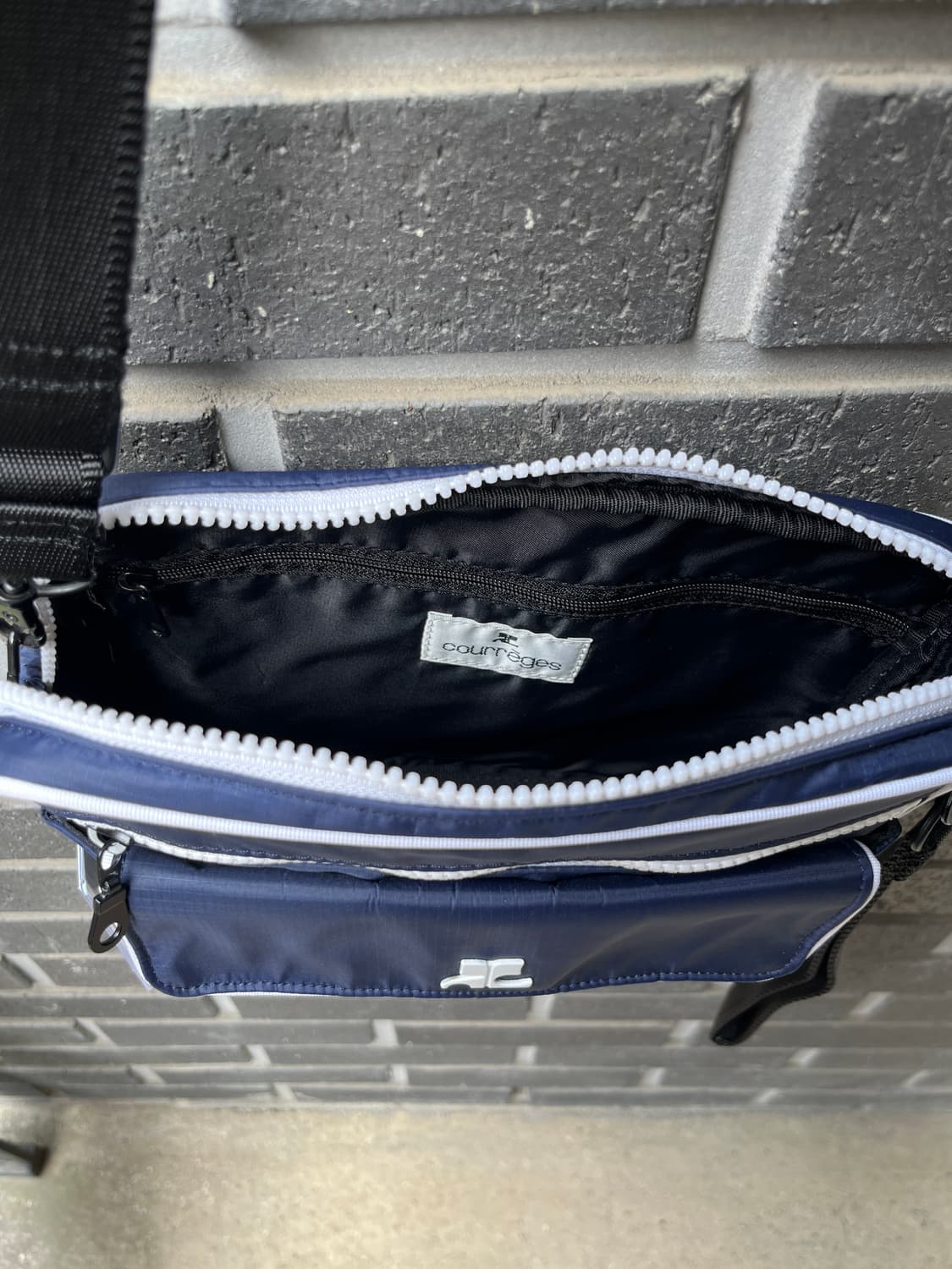 00s Courreges 꾸레쥬 화이트 로고 4웨이 백 스몰 상품이미지7