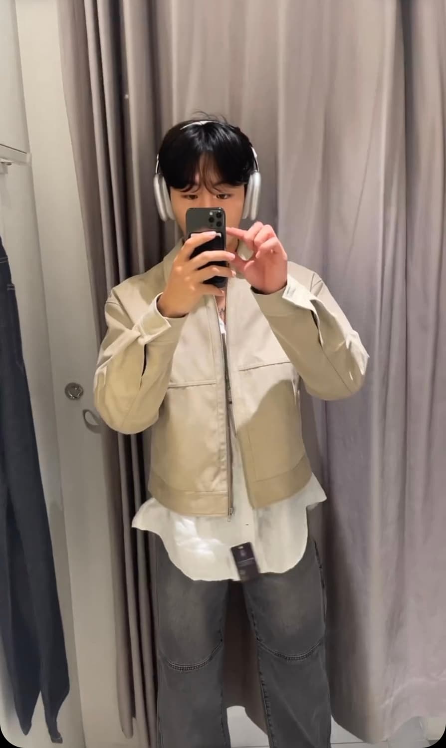 에잇세컨즈 디테일 와이드 흑청 상품이미지1