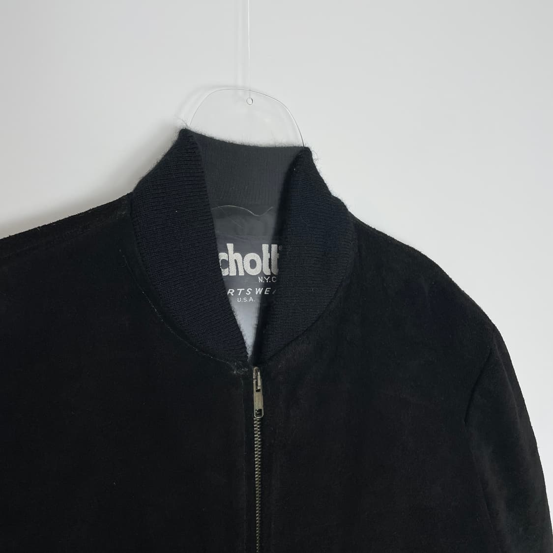 쇼트 schott 스웨이드 블루종 자켓 상품이미지3