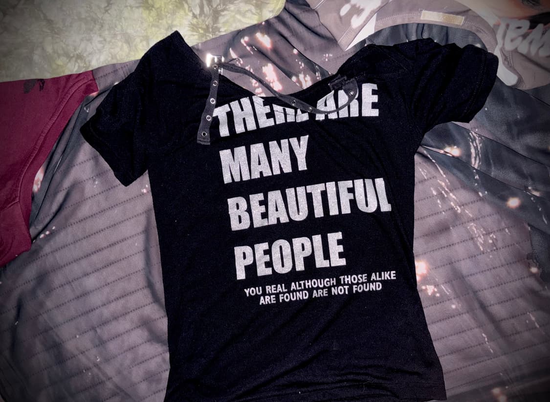 빈티지 갸루 펑크 큐빅 레터링 반팔티 상품이미지2