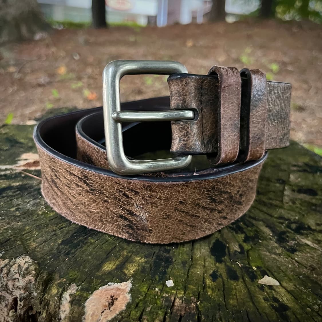 Basixx 스톤 워시 리얼 레더 벨트 상품이미지7