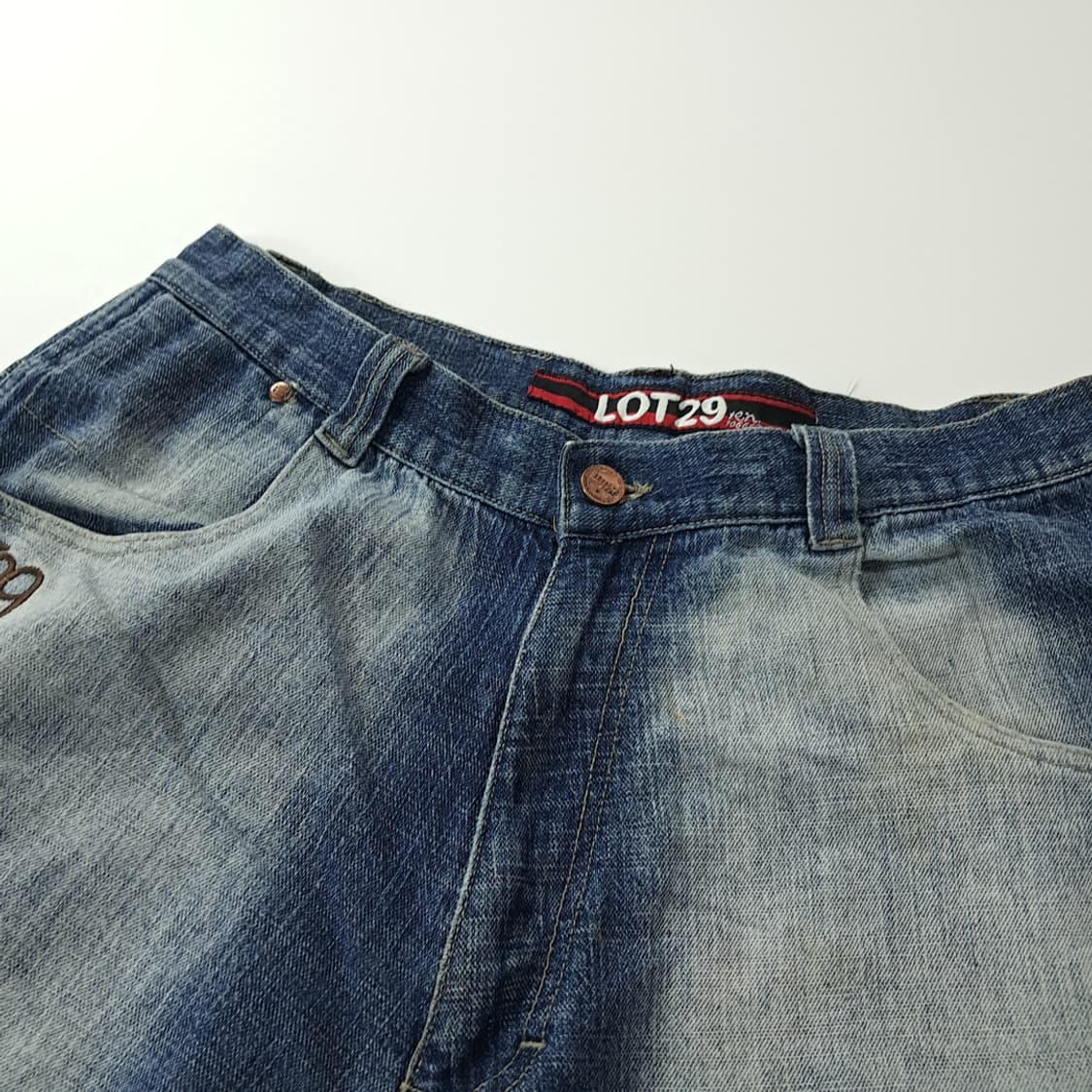 CJ016 32 LOT29 00s 대피덕 워싱 인디고 데님 팬츠 상품이미지5