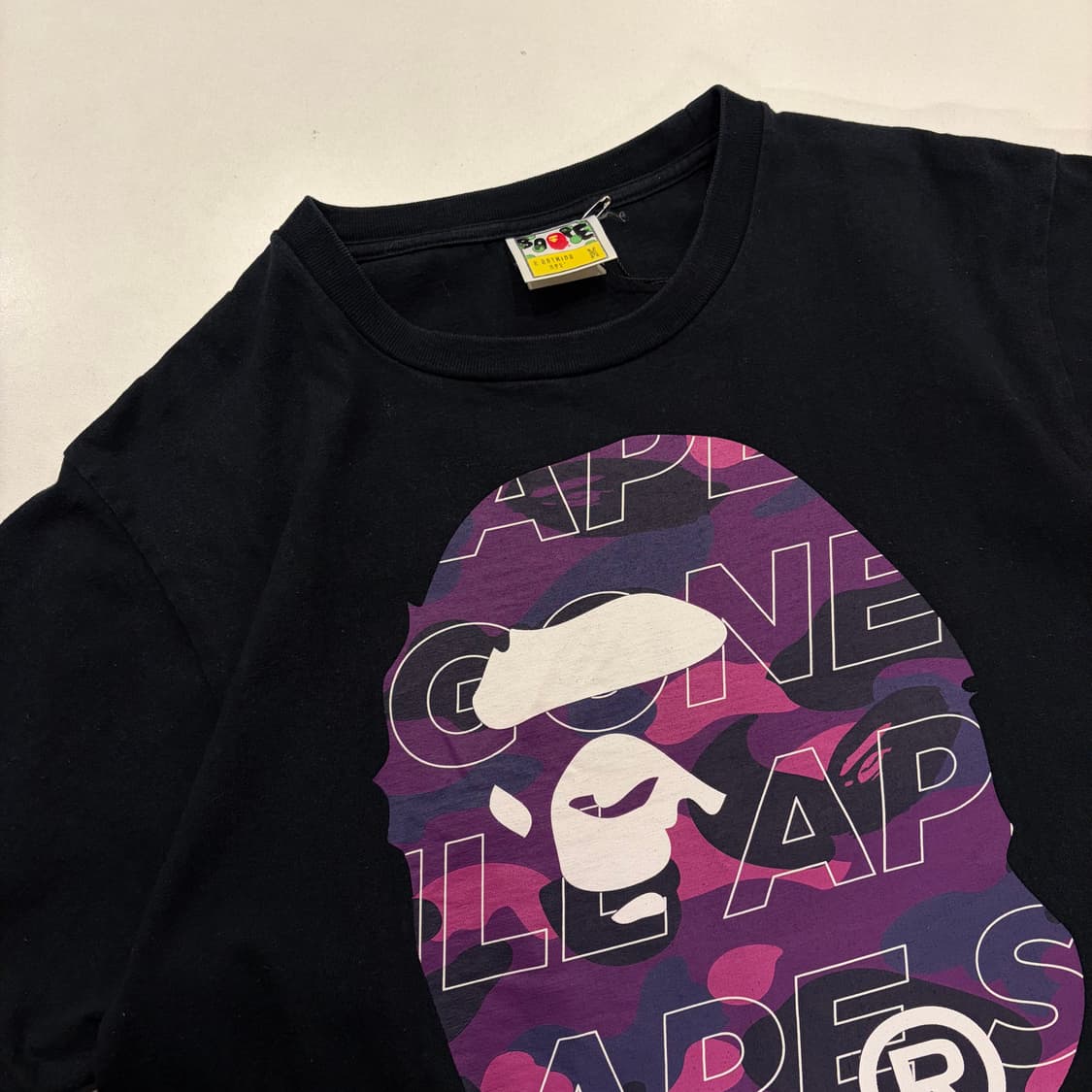 [M] BAPE 베이프 퍼플 카모 반팔 티셔츠 B463 상품이미지3