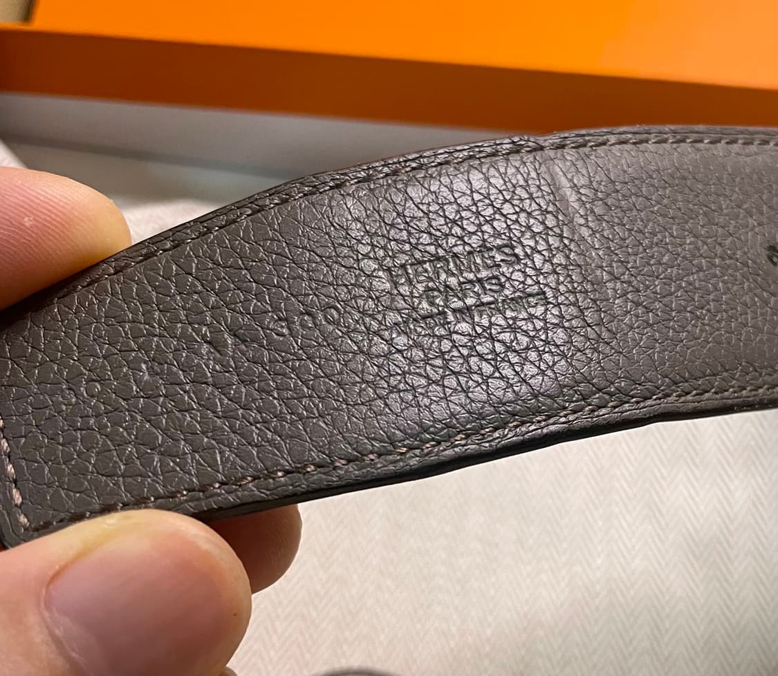 에르메스 H 남성용 가죽벨트 90 중고품 양면가능 상품이미지7