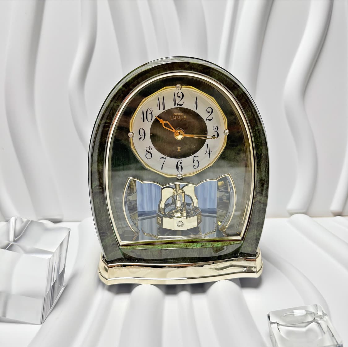 80's90's 세이코 빈티지 엠블럼 회전 추 탁상시계 상품이미지1