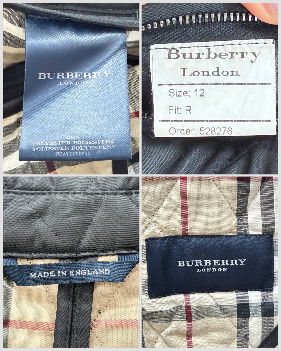 버버리 런던 다이아 퀼팅 롱 자켓 상품이미지6