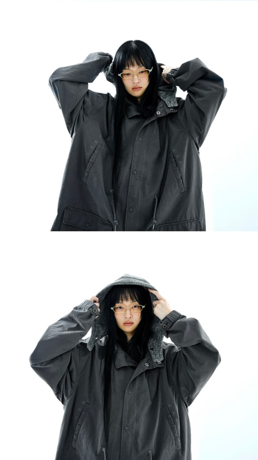 [COYSEIO] 코이세이오 워시드 밀리터리 자켓 머드 차콜 상품이미지8