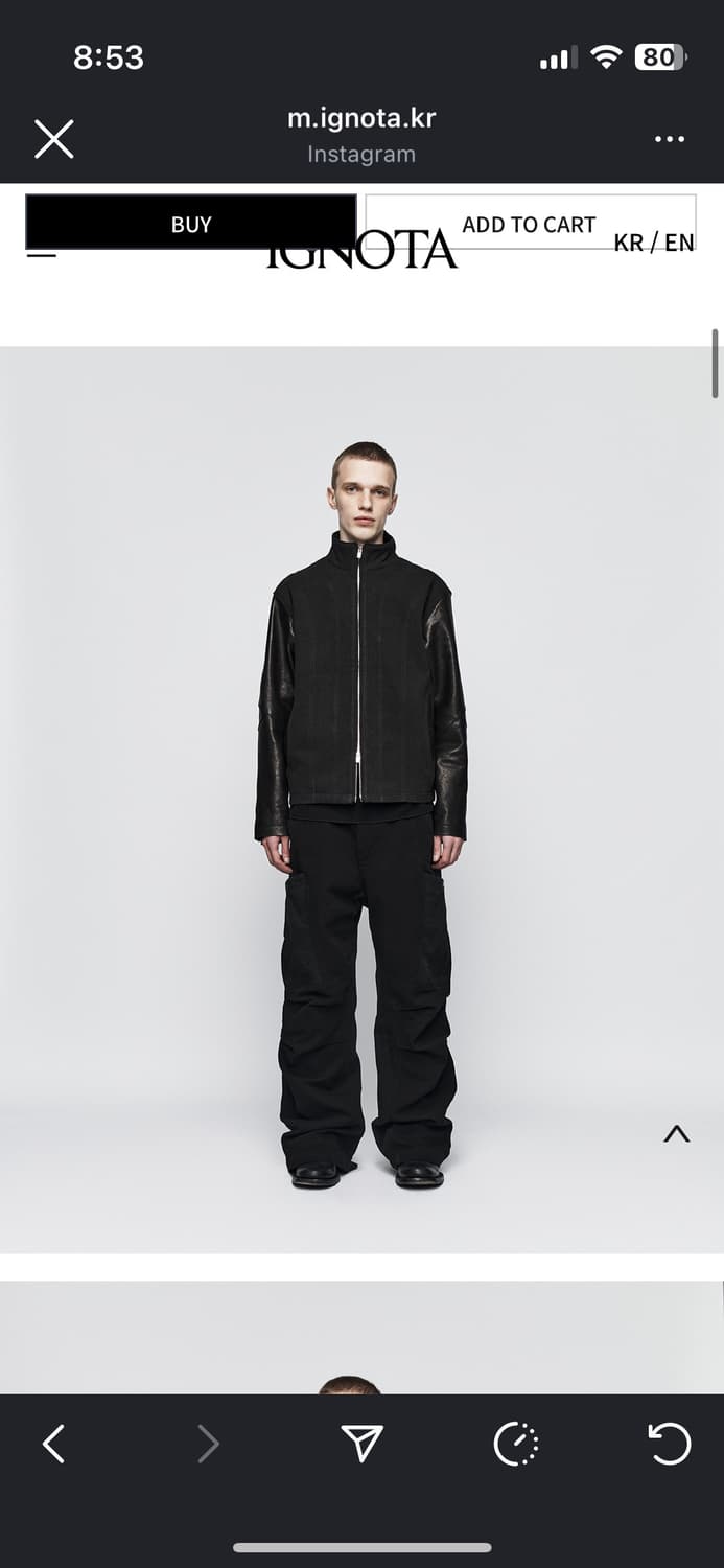 이그노타 코어13 워시드 레더 자켓 L 상품이미지3